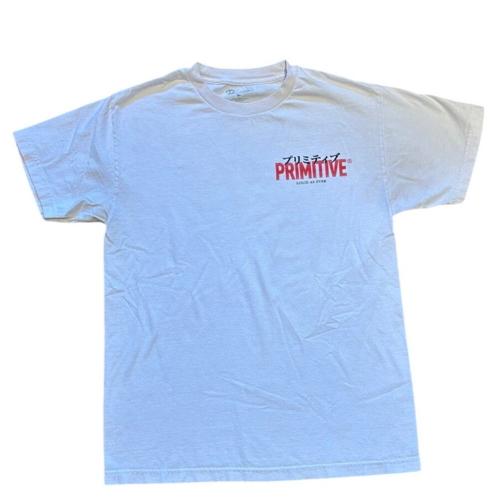 Primitive Skateboarding Loud as Ever White T-Shirt, Size Med